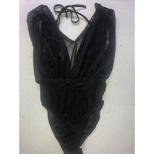 nasty gal lingerie teddy black  SZ 2 Sheer